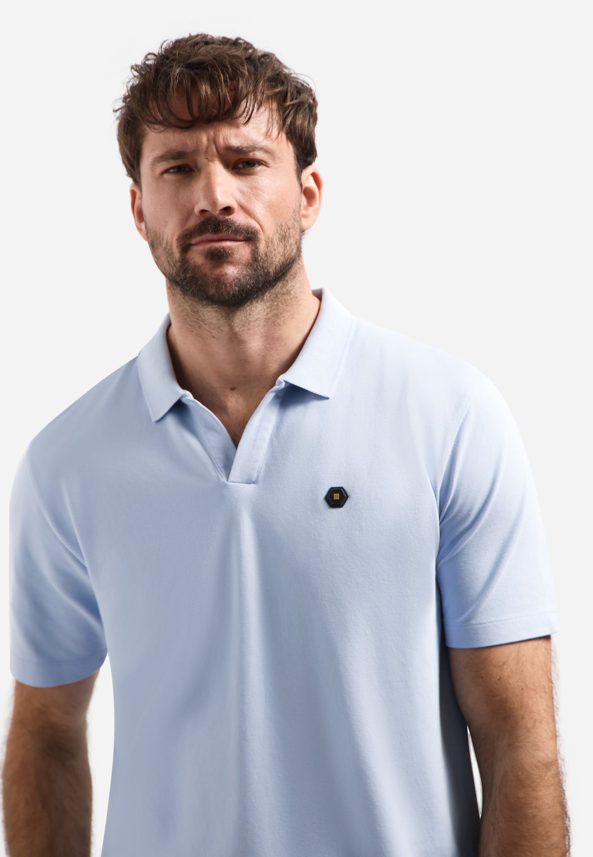 Basis polo met V-hals | Blue