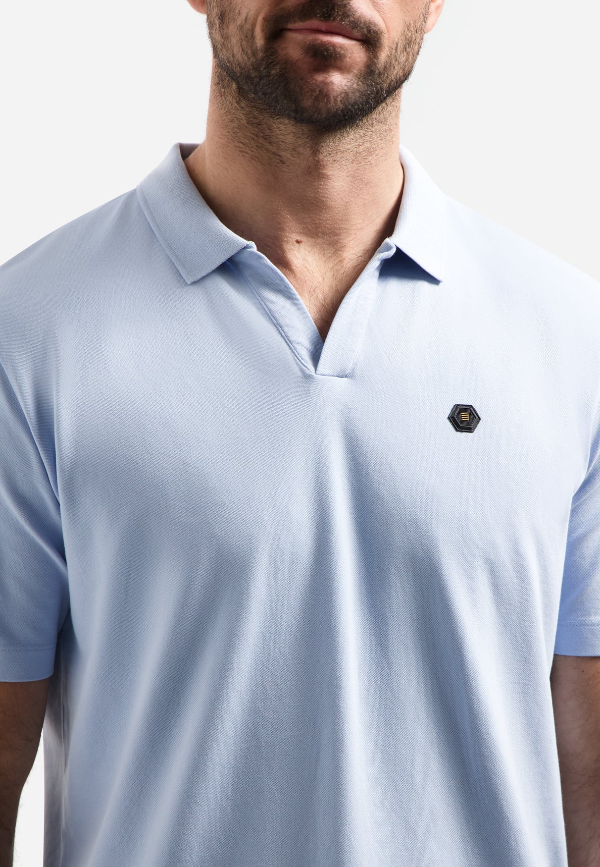 Basis polo met V-hals | Blue