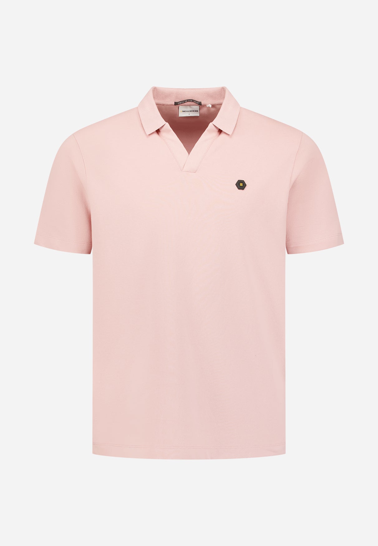 Basis polo met V-hals | Light Mauve