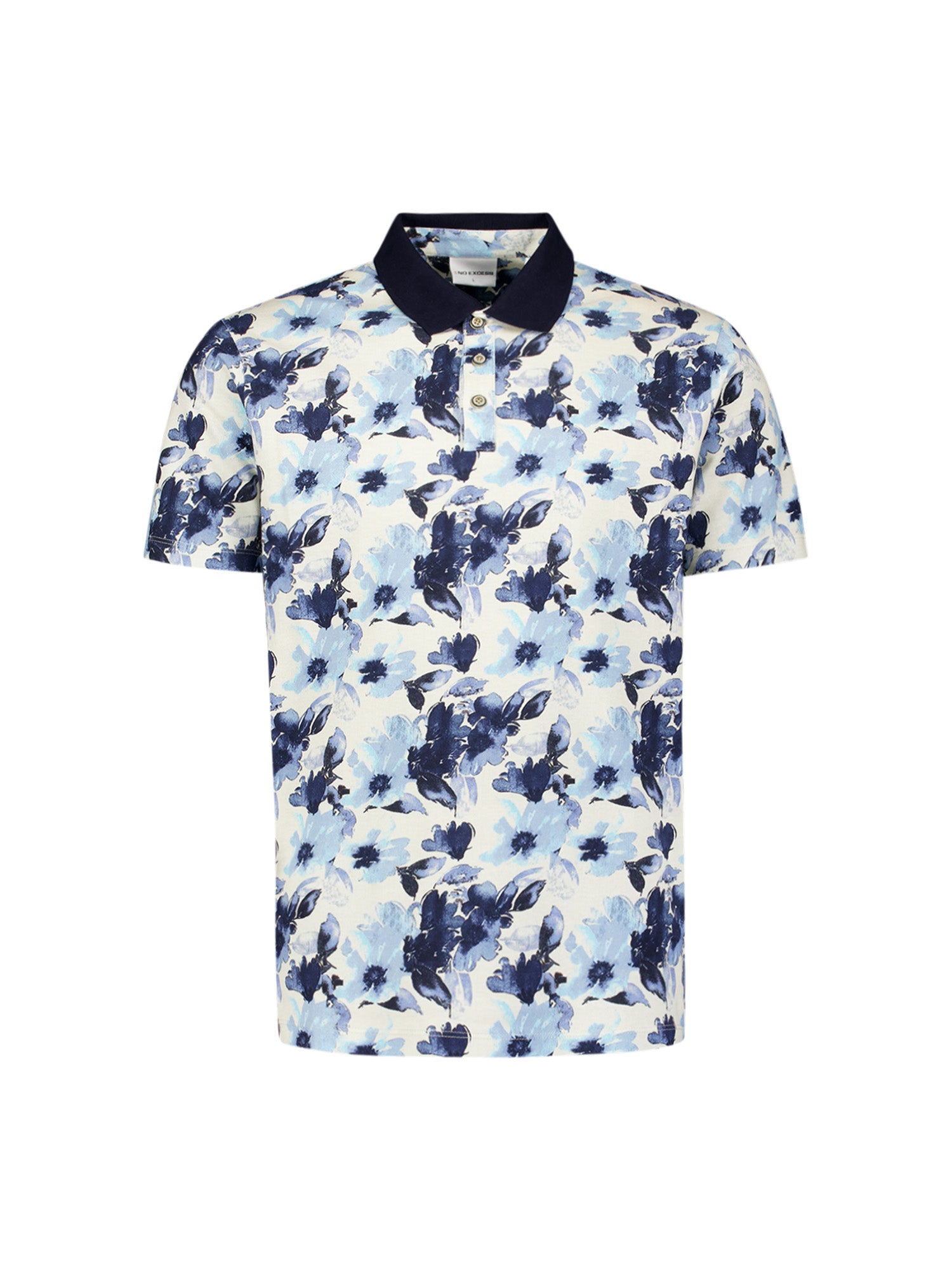 Polo met allover print | Blue