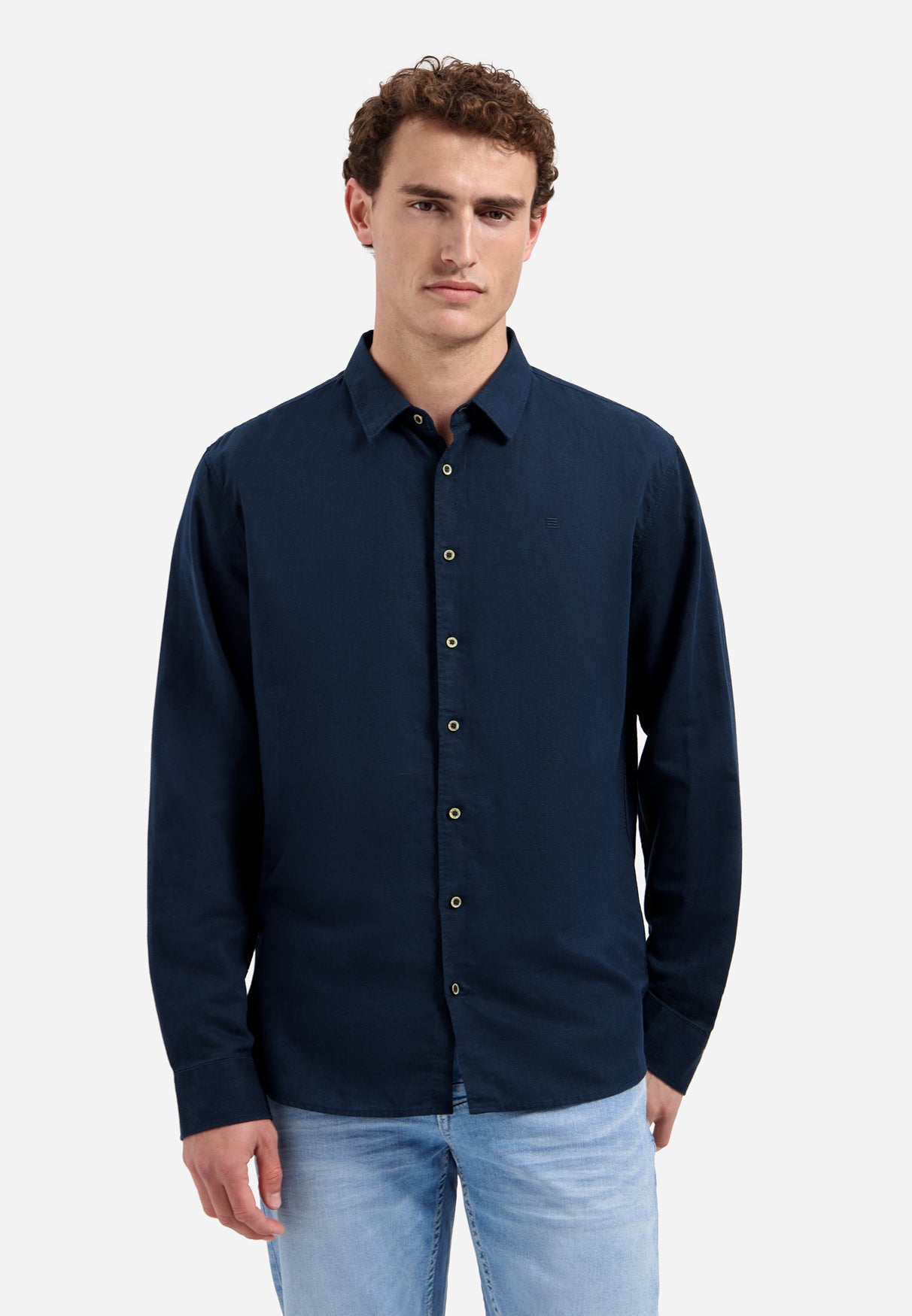 Shirt van linnenmix | Night