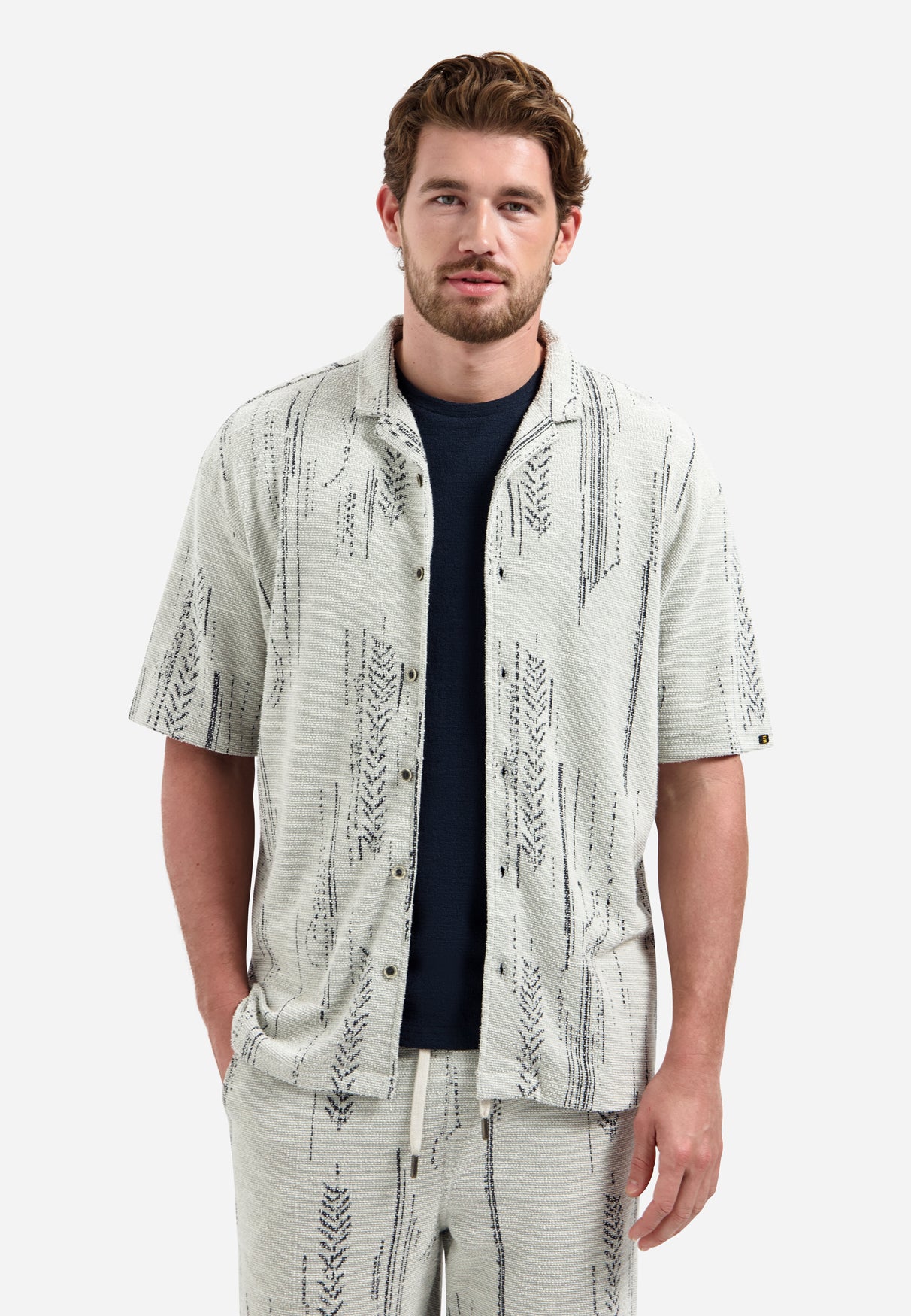 Jacquard overhemd korte mouw | Kit