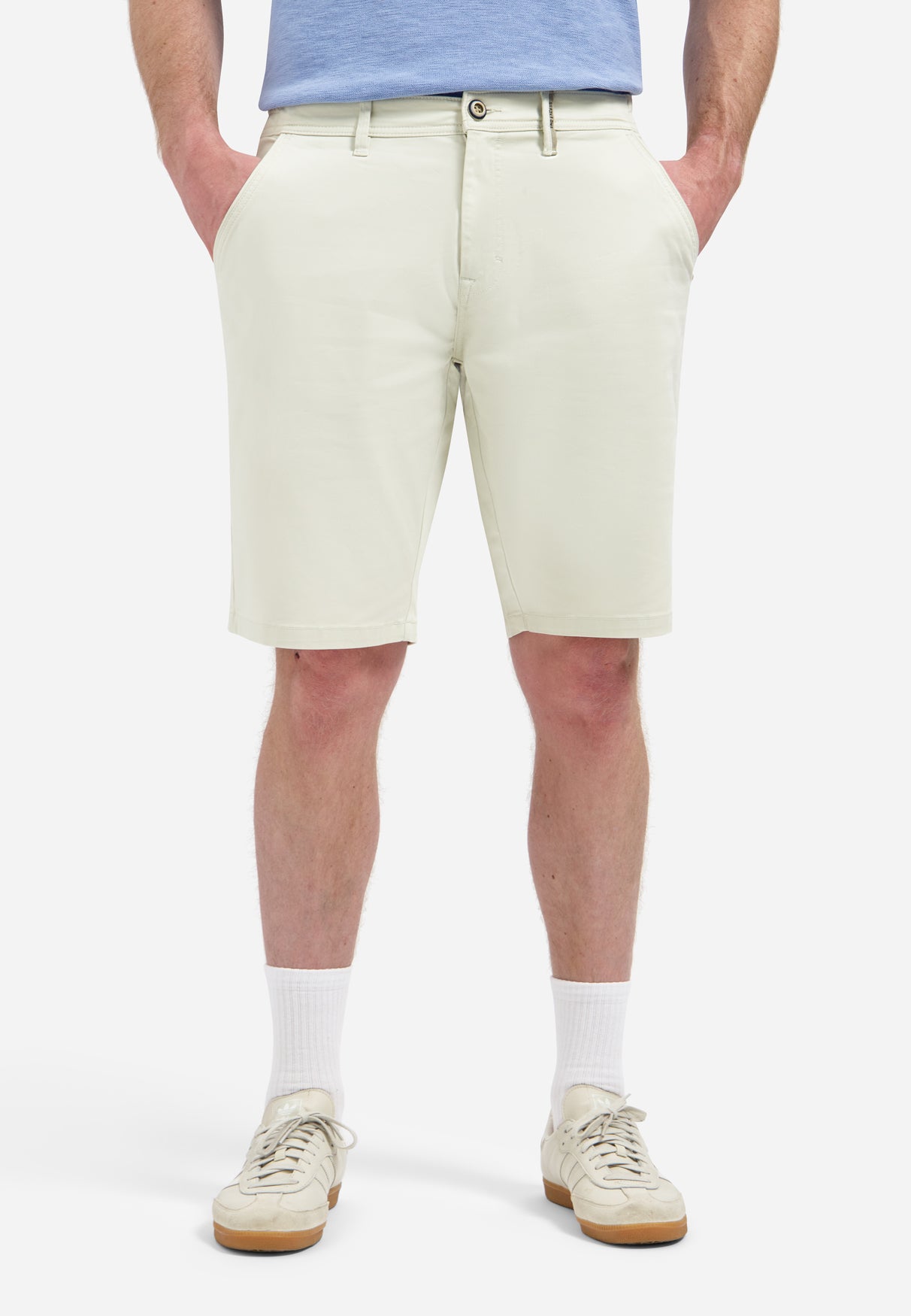 Stretch chino short | Stone