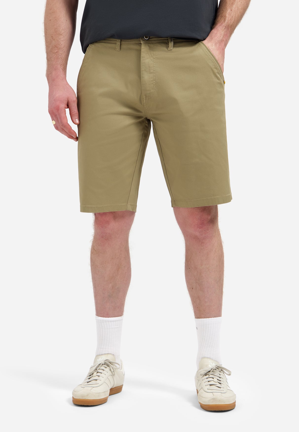 Stretch chino short | Taupe