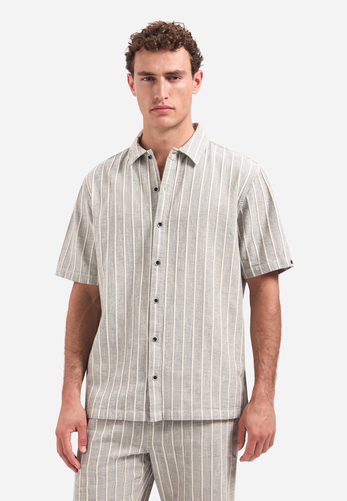 Shirt met korte mouwen en strepen | Sand