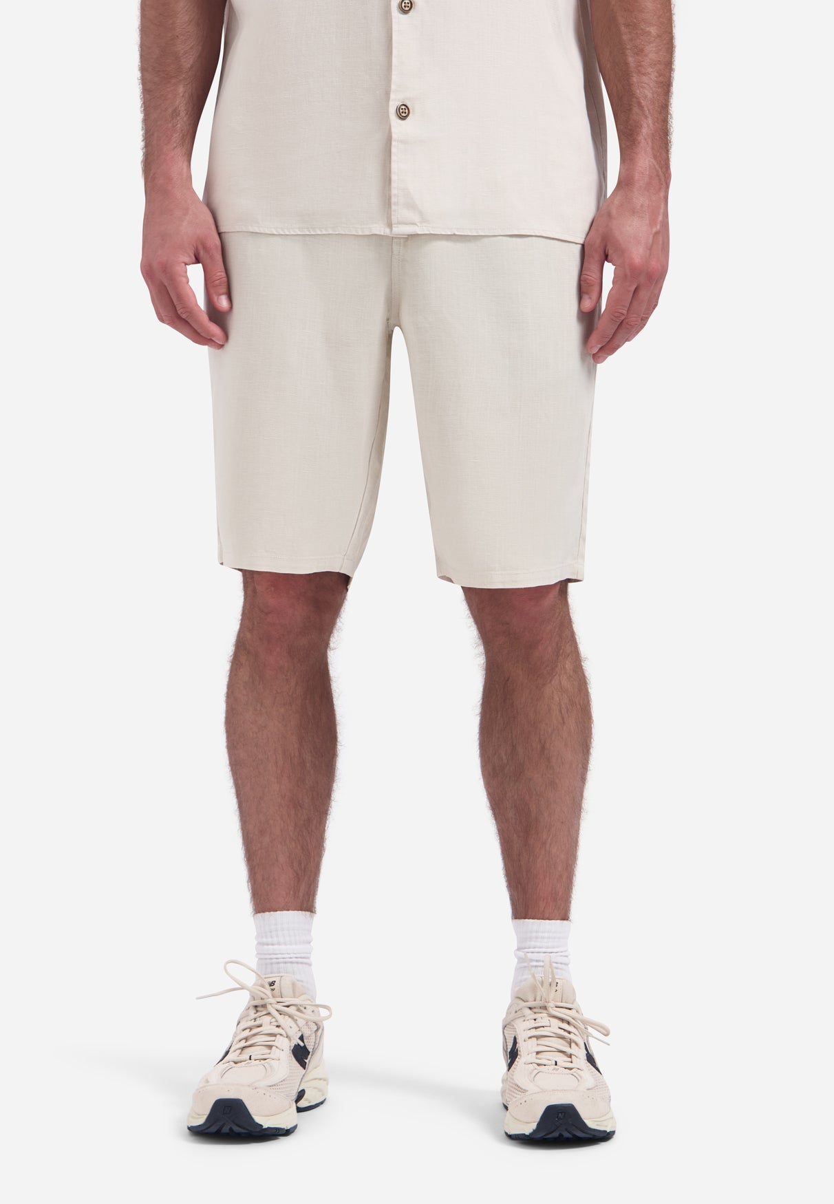Chino shorts met koord | Stone