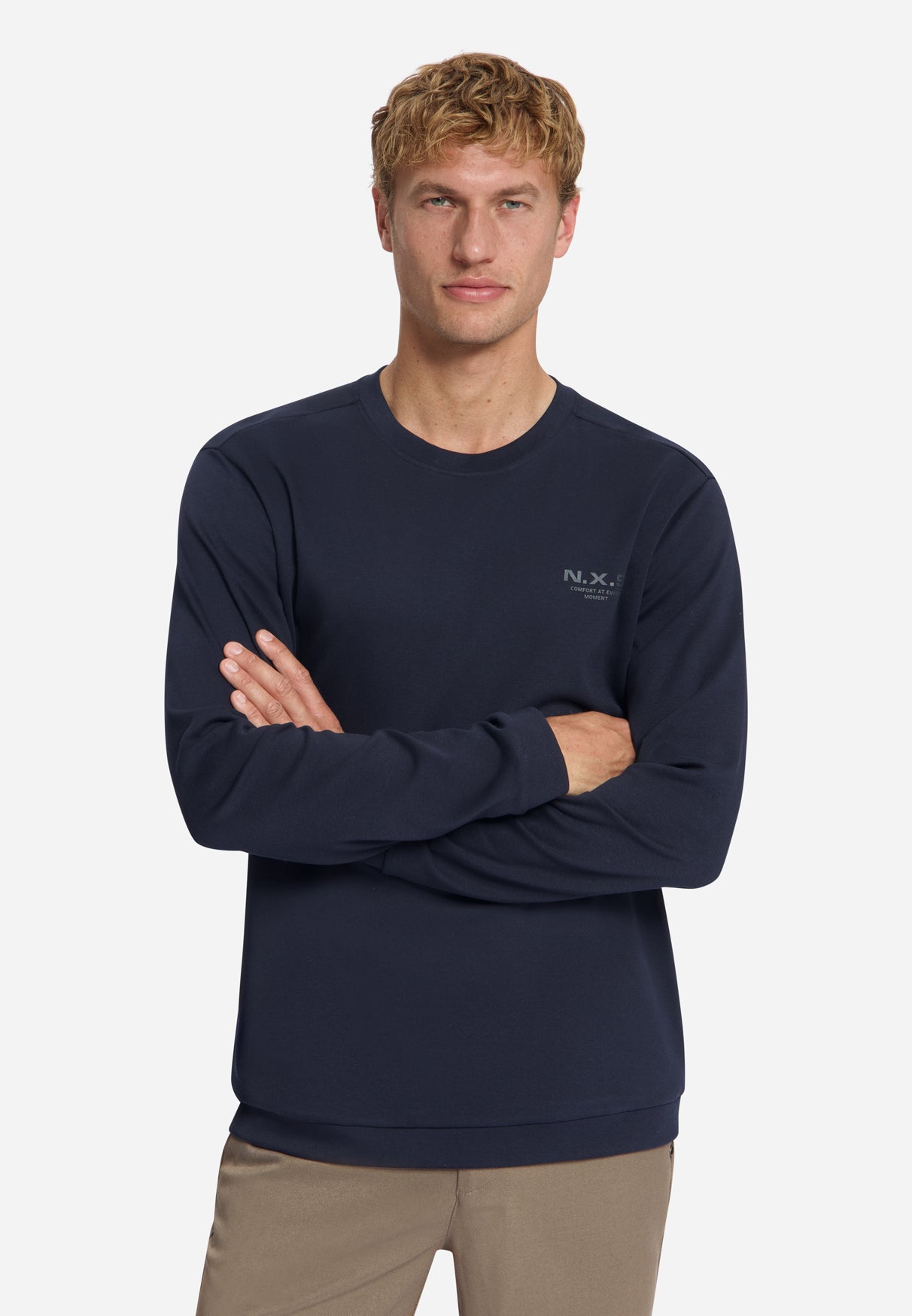 Interlock T-shirt met Lange Mouwen | Dark Night