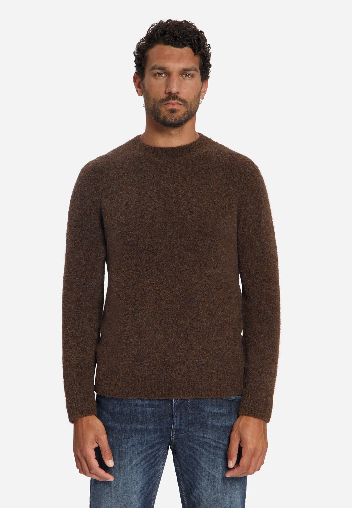 Zachte Melange-trui | Dark Brown