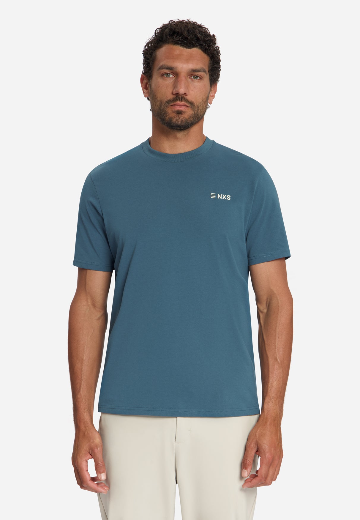 T-Shirt Met Back Print | Shadow Blue