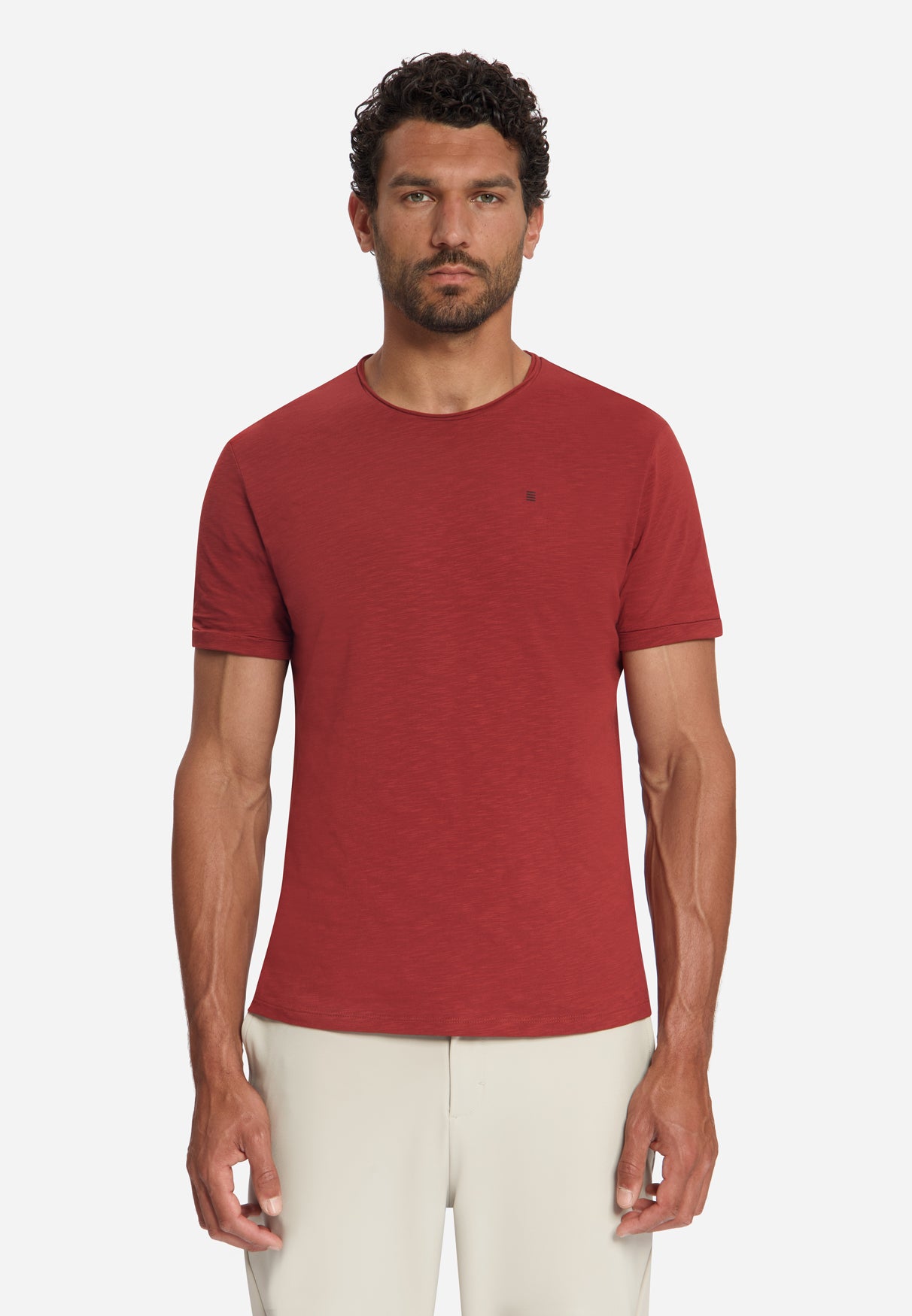 Katoenen Slub T-shirt | Cayenne