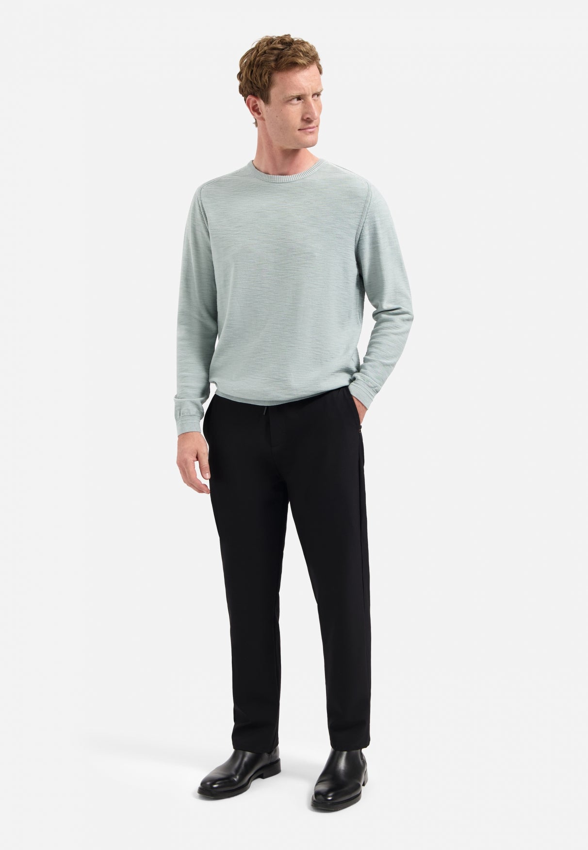 Timeless Basics Stonewashed Trui | Dusty Blue