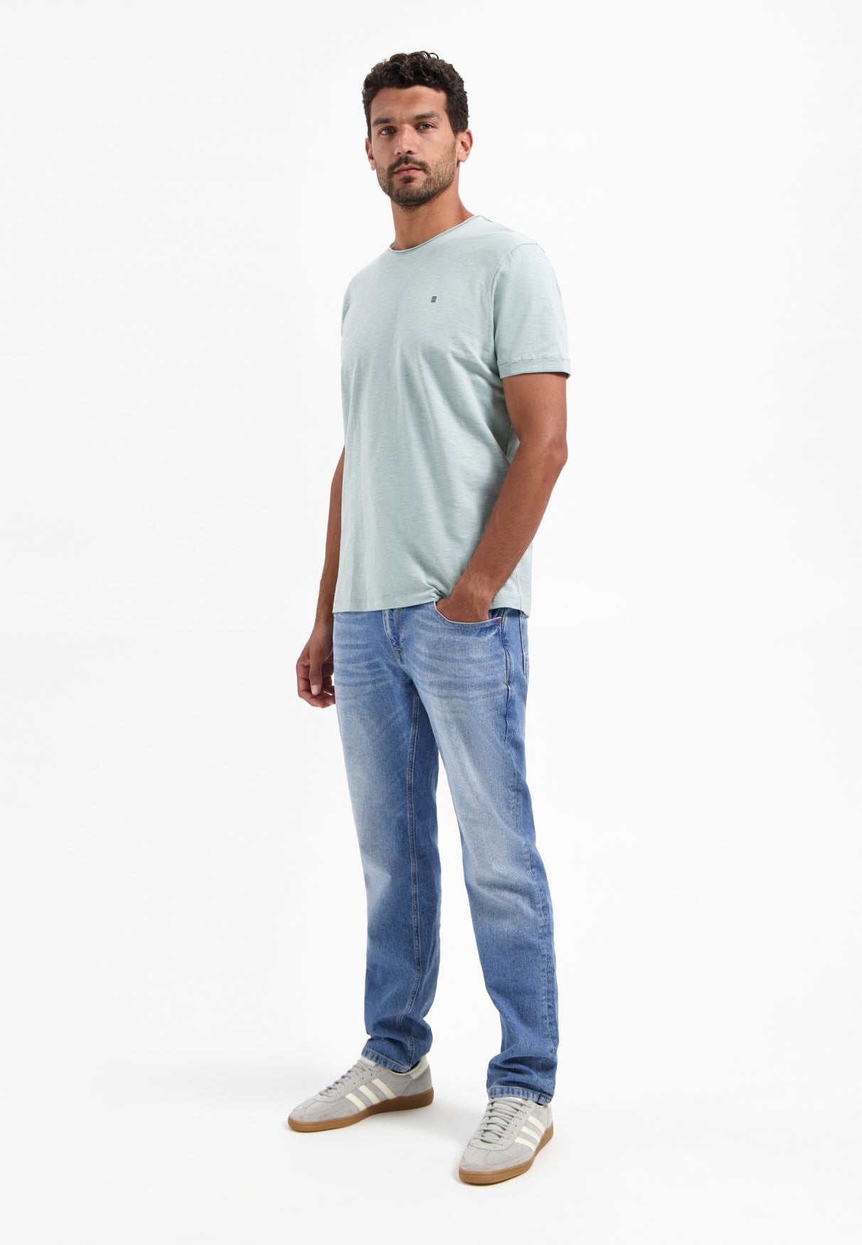 Timeless Basics Ronde Hals  T-shirt | Smoke