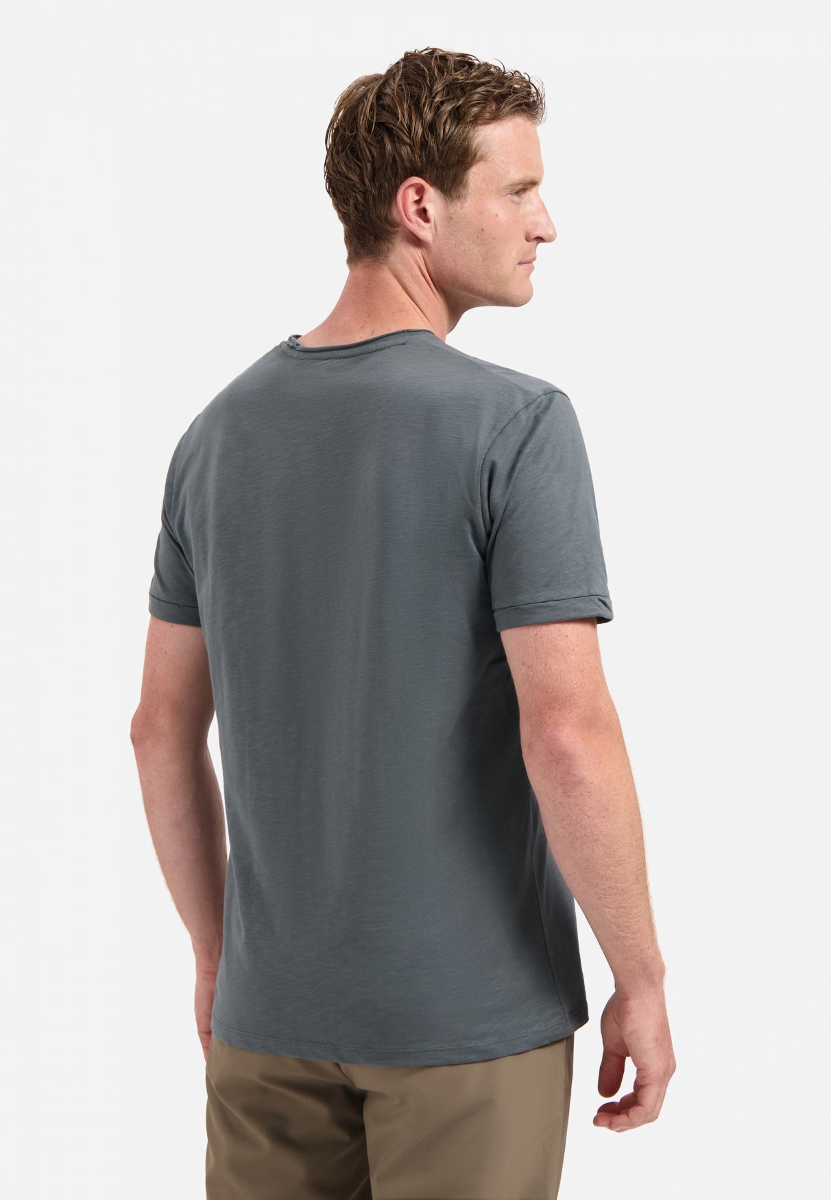 Timeless Basics Ronde Hals  T-shirt | Dark Steel