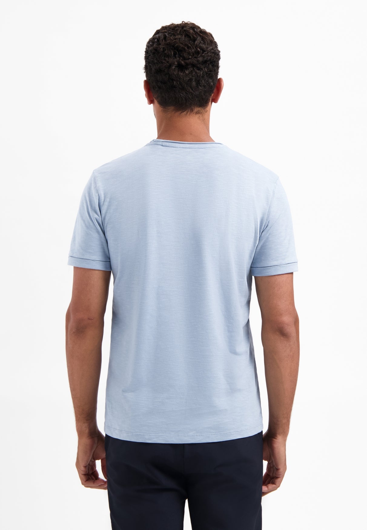 Timeless Basics Ronde Hals  T-shirt | Dusty Blue