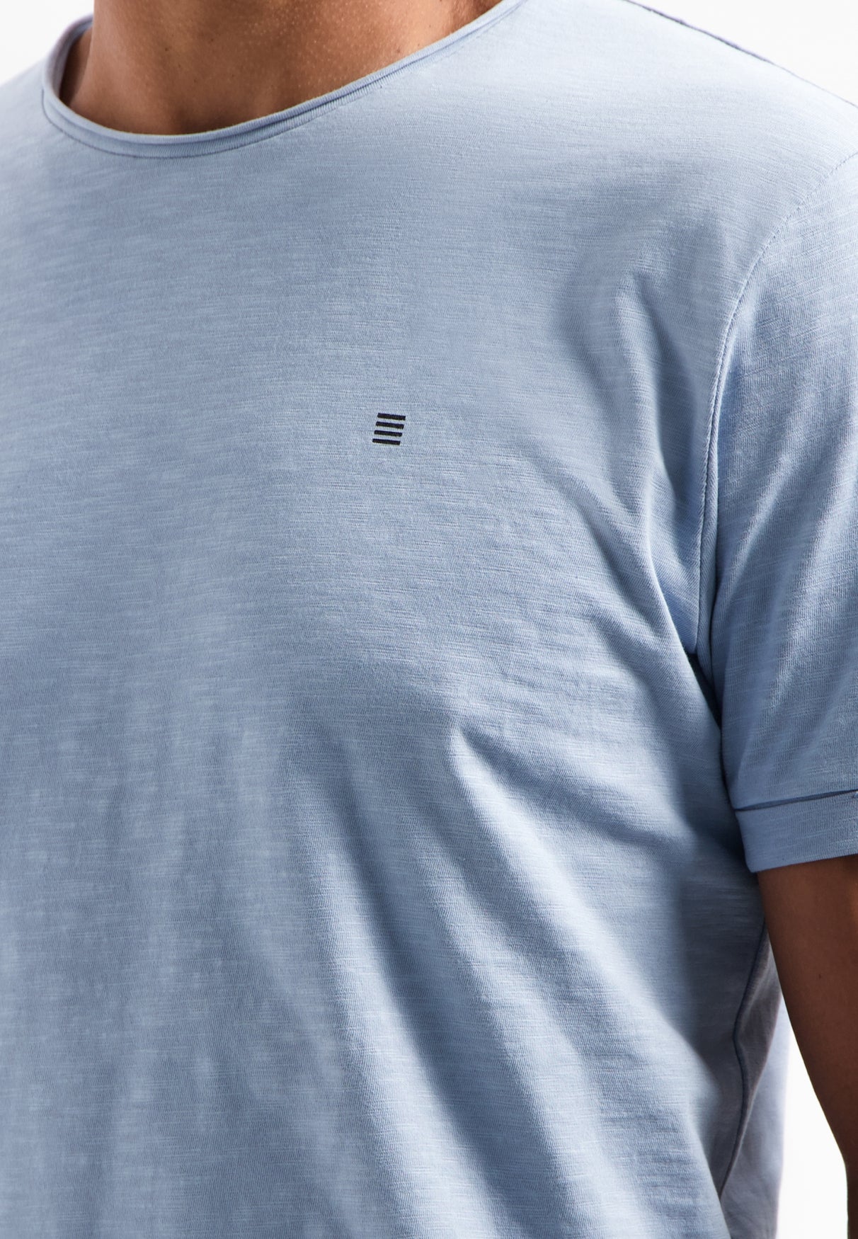 Timeless Basics Ronde Hals  T-shirt | Dusty Blue