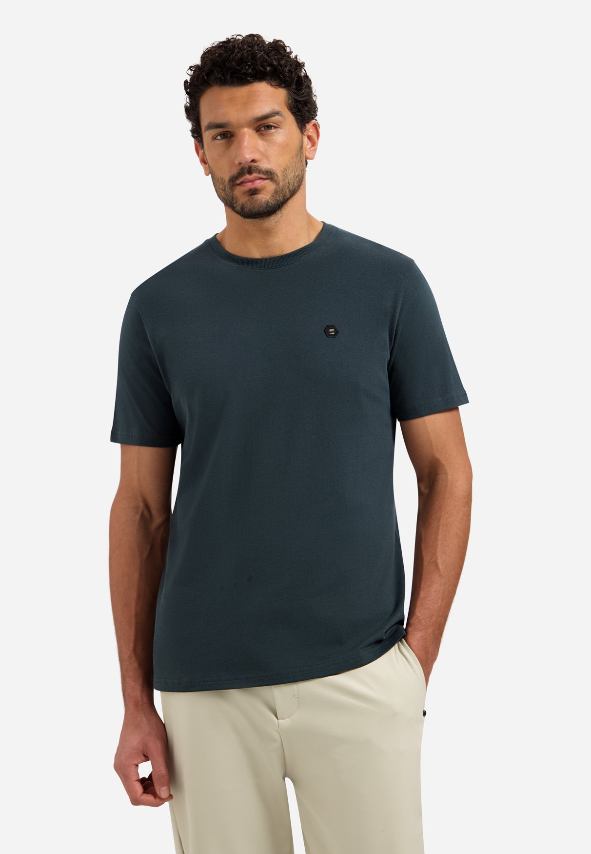 Timeless Basics Zacht T-shirt | Dark Steel