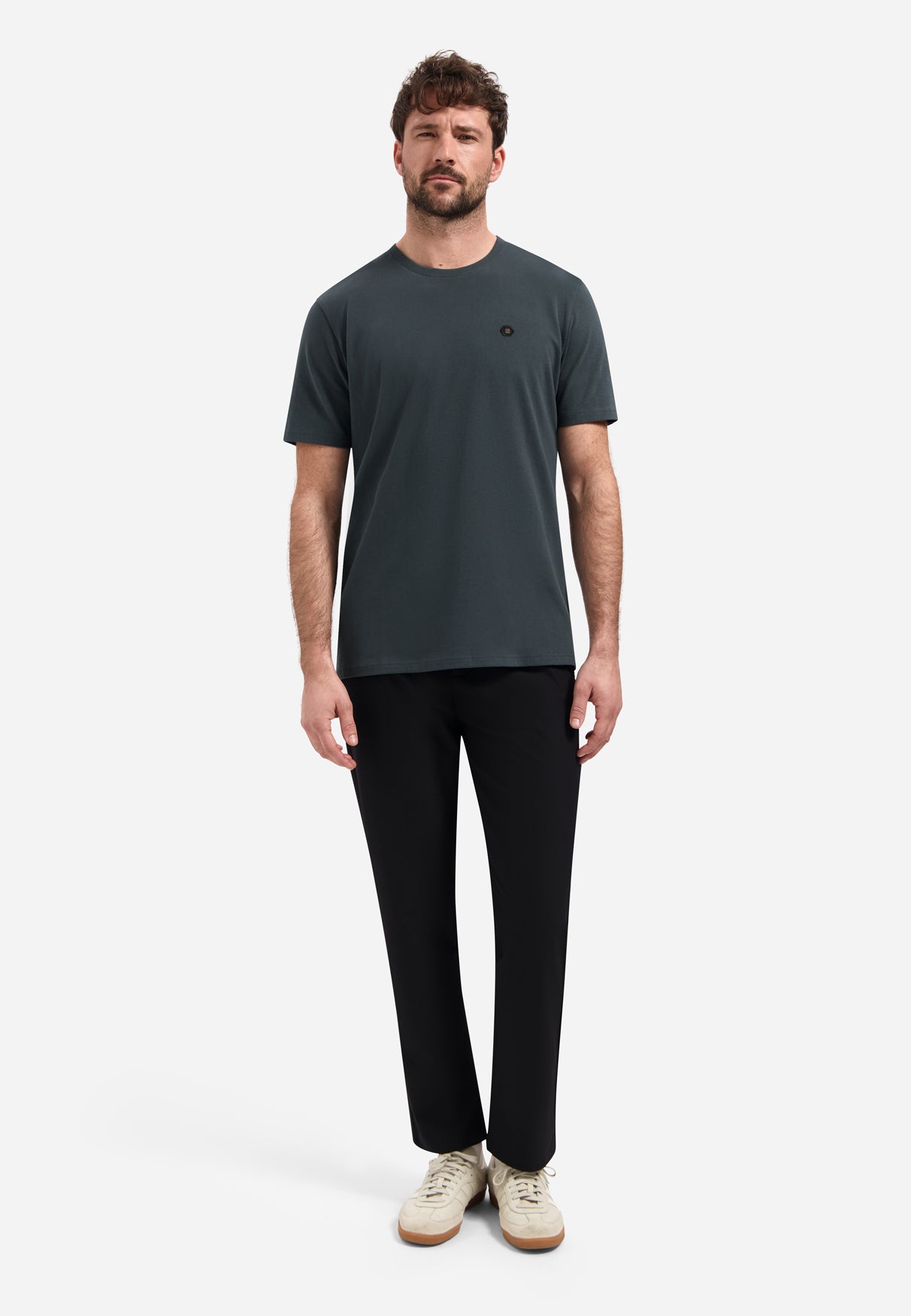 Timeless Basics Zacht T-shirt | Dark Steel