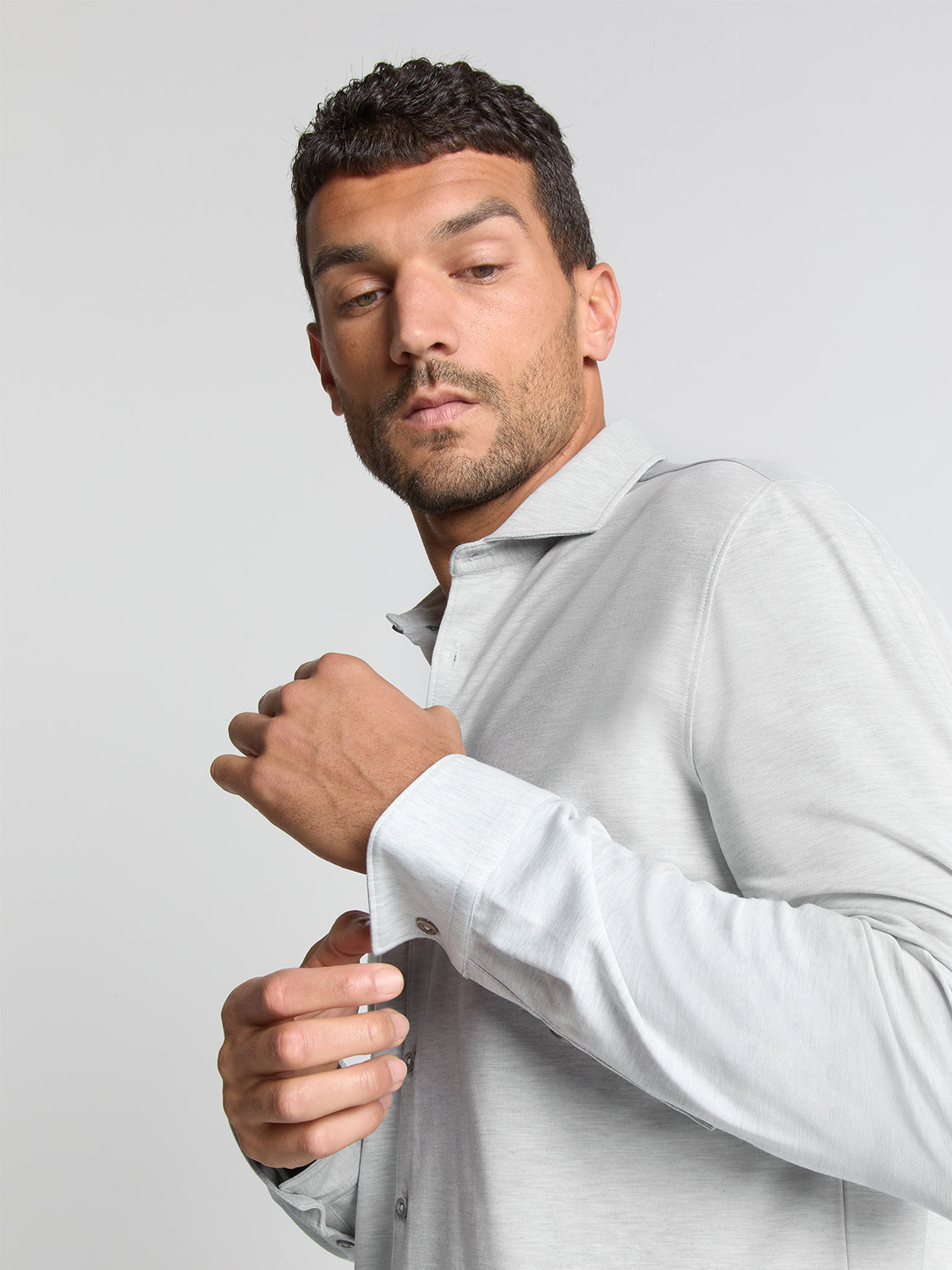 Timeless Basics Jersey Hemd | Krijt