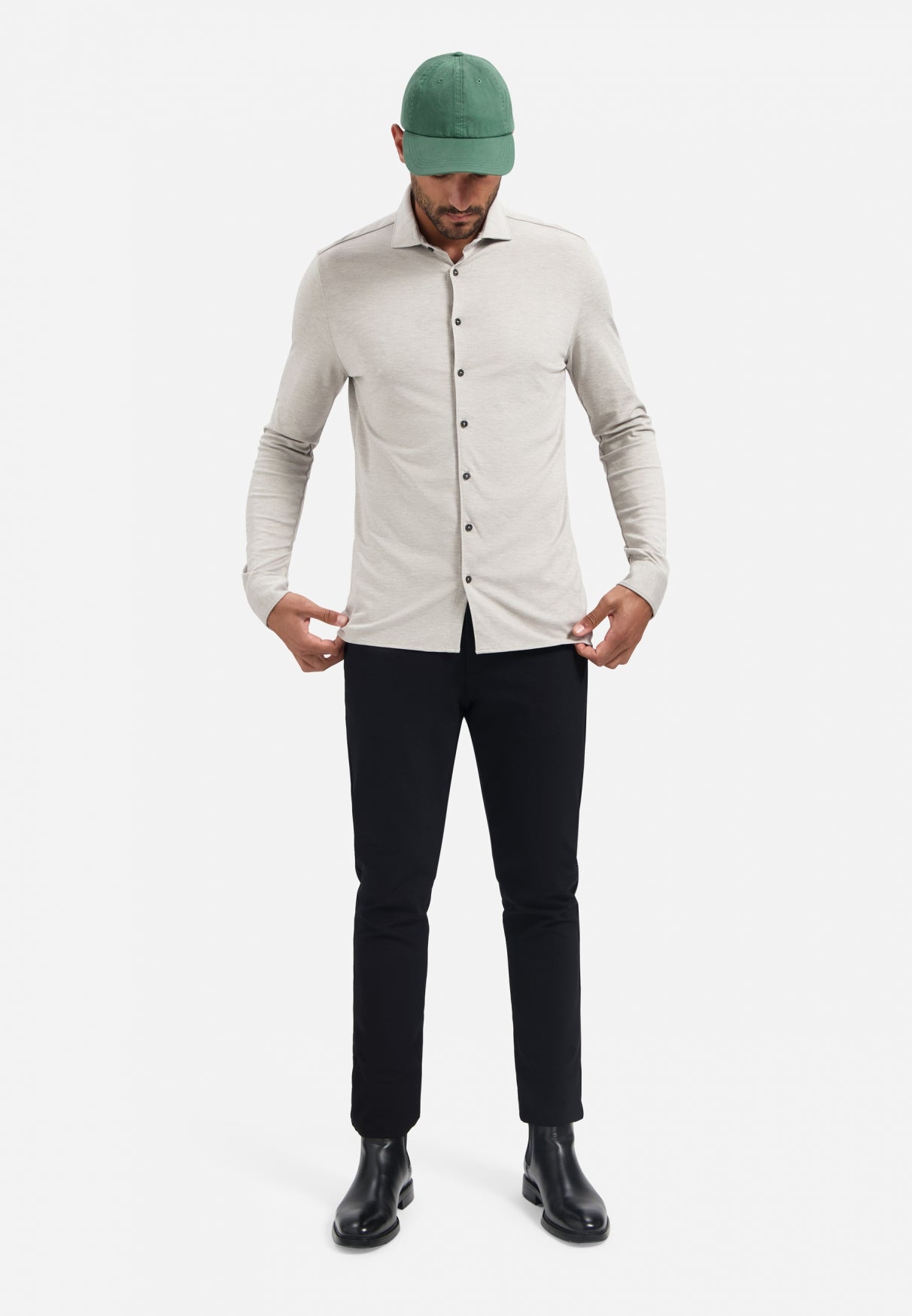 Timeless Basics Jersey Hemd | Clay
