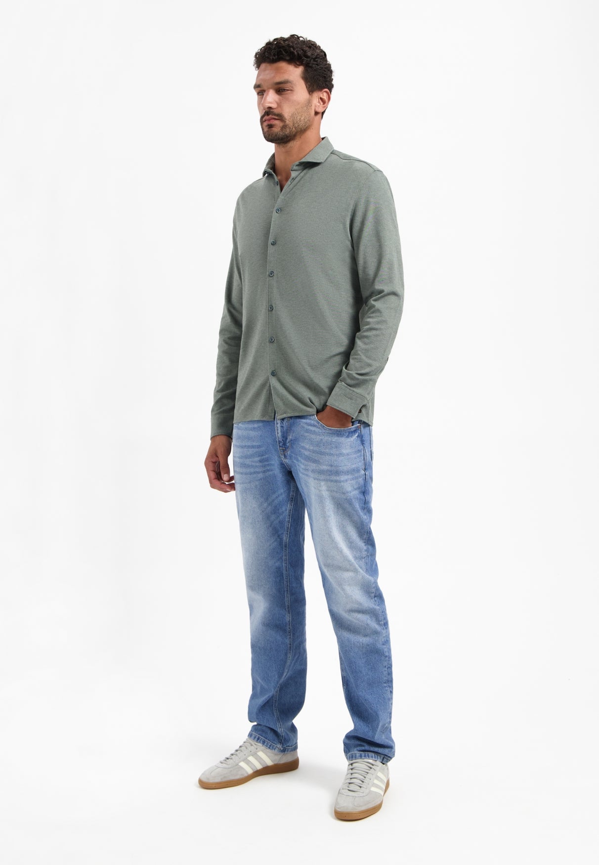 Timeless Basics Jersey Hemd | Dark Steel