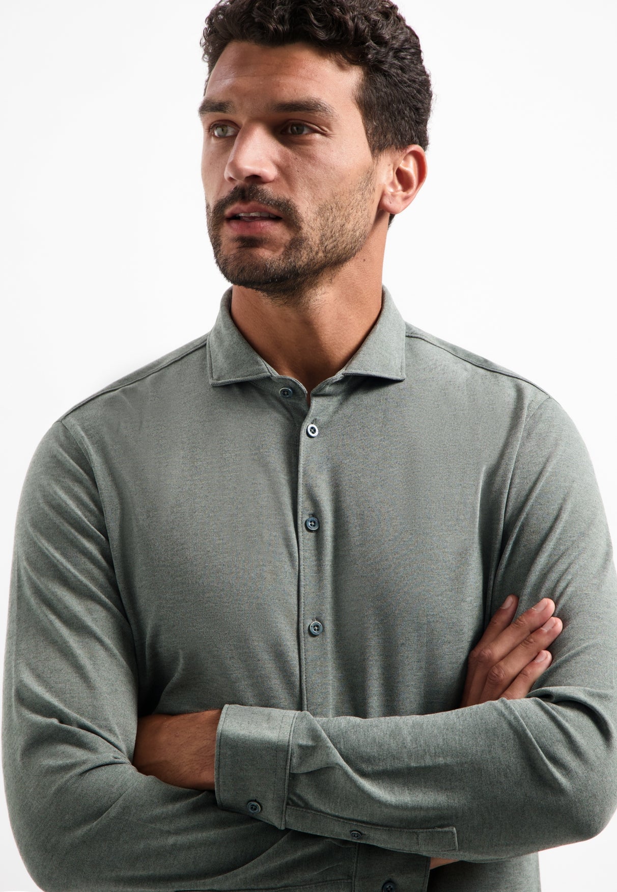 Timeless Basics Jersey Hemd | Dark Steel