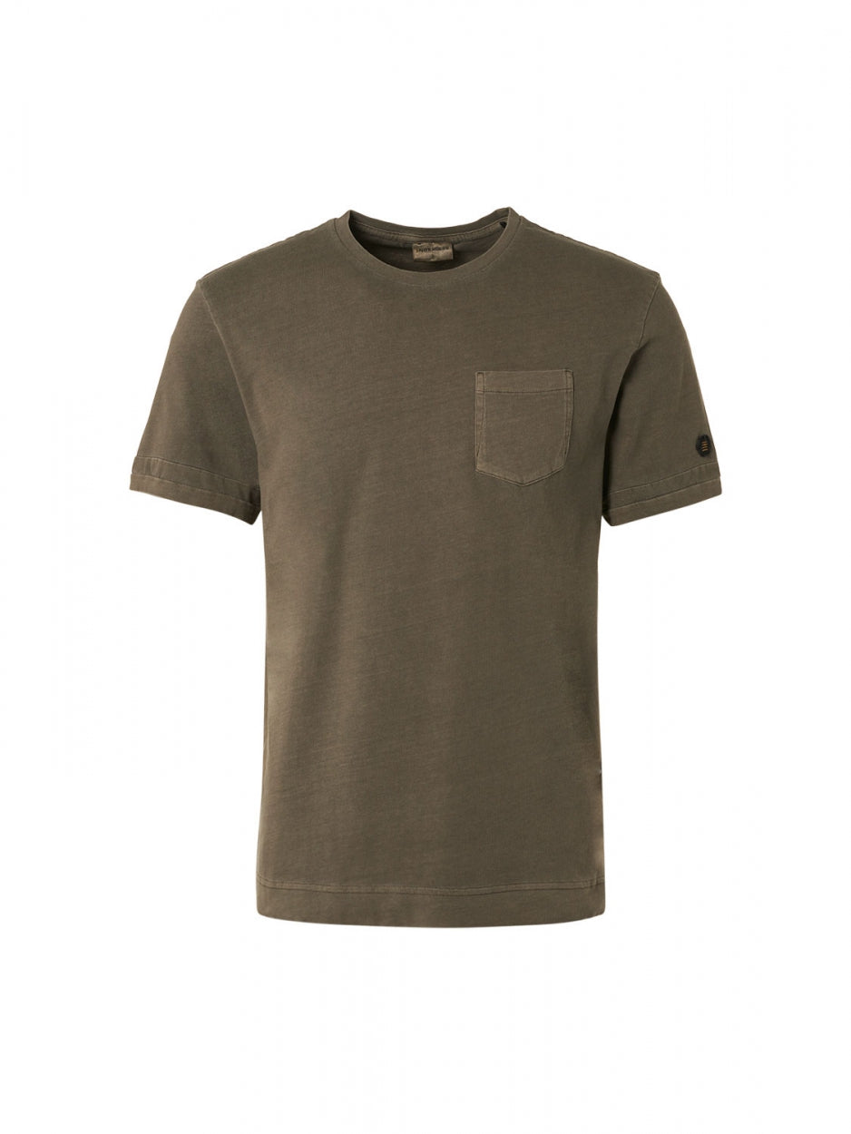 T-shirts Crewneck Garment Dyed Special Wash Army