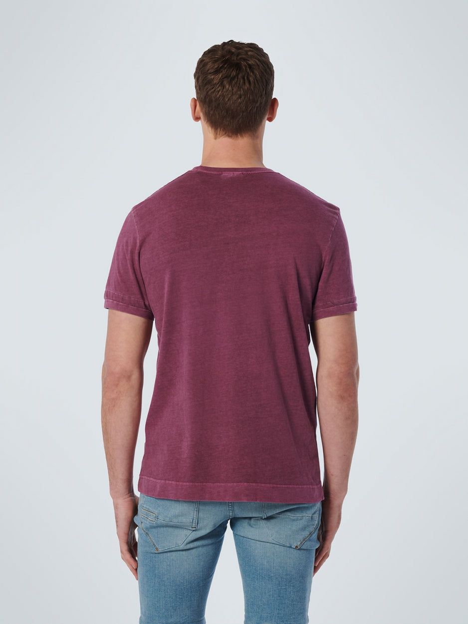 T-shirt Ronde hals Gegraveerd Special Wash | Mauve