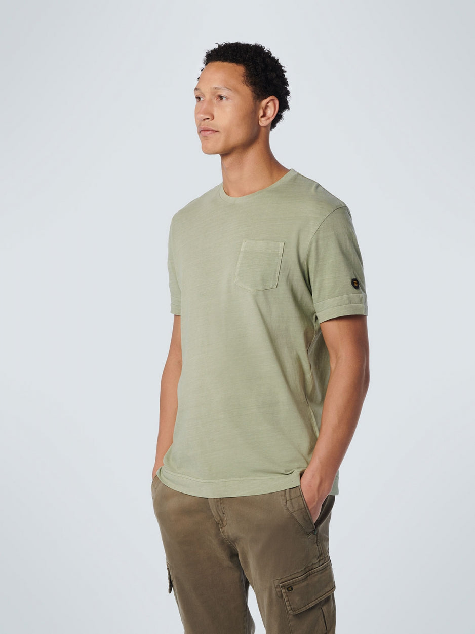 T-shirts Crewneck Garment Dyed Special Wash Smoke Green