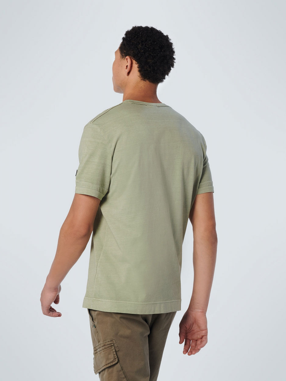 T-shirts Crewneck Garment Dyed Special Wash Smoke Green
