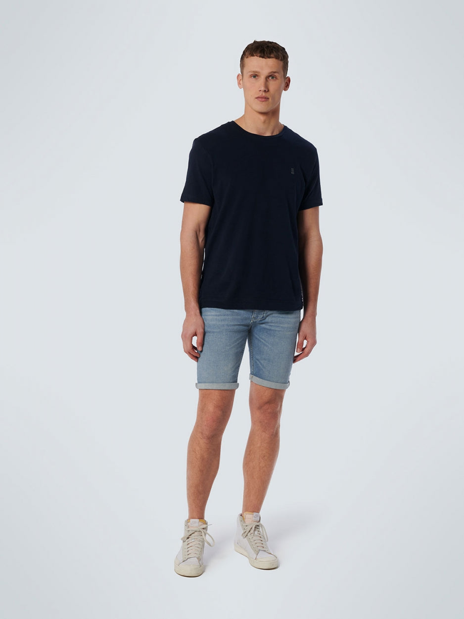 Korte denim stretch | Bleach Denim