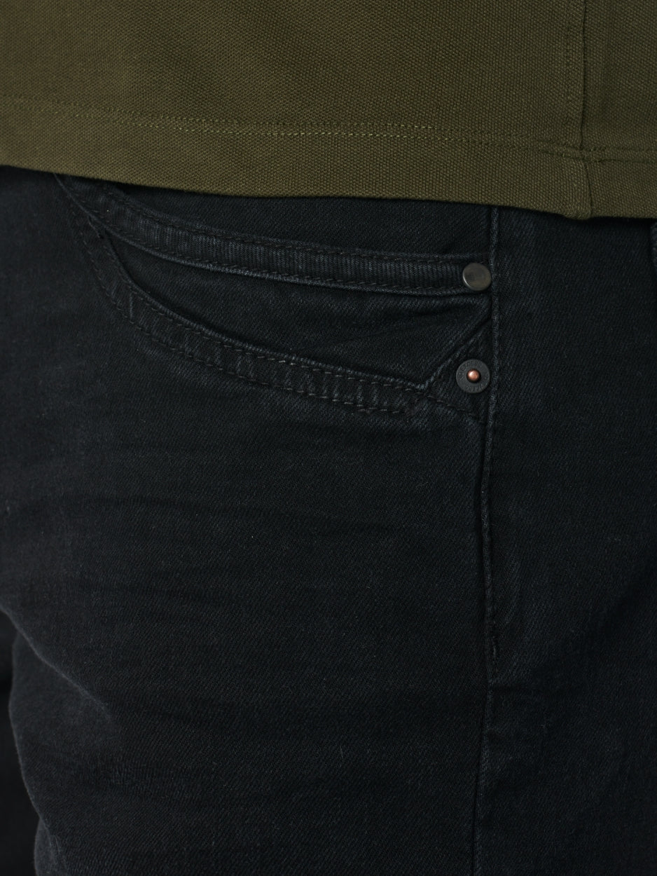 Denim, Tapered 712, Zwart, Stretch | Black Denim