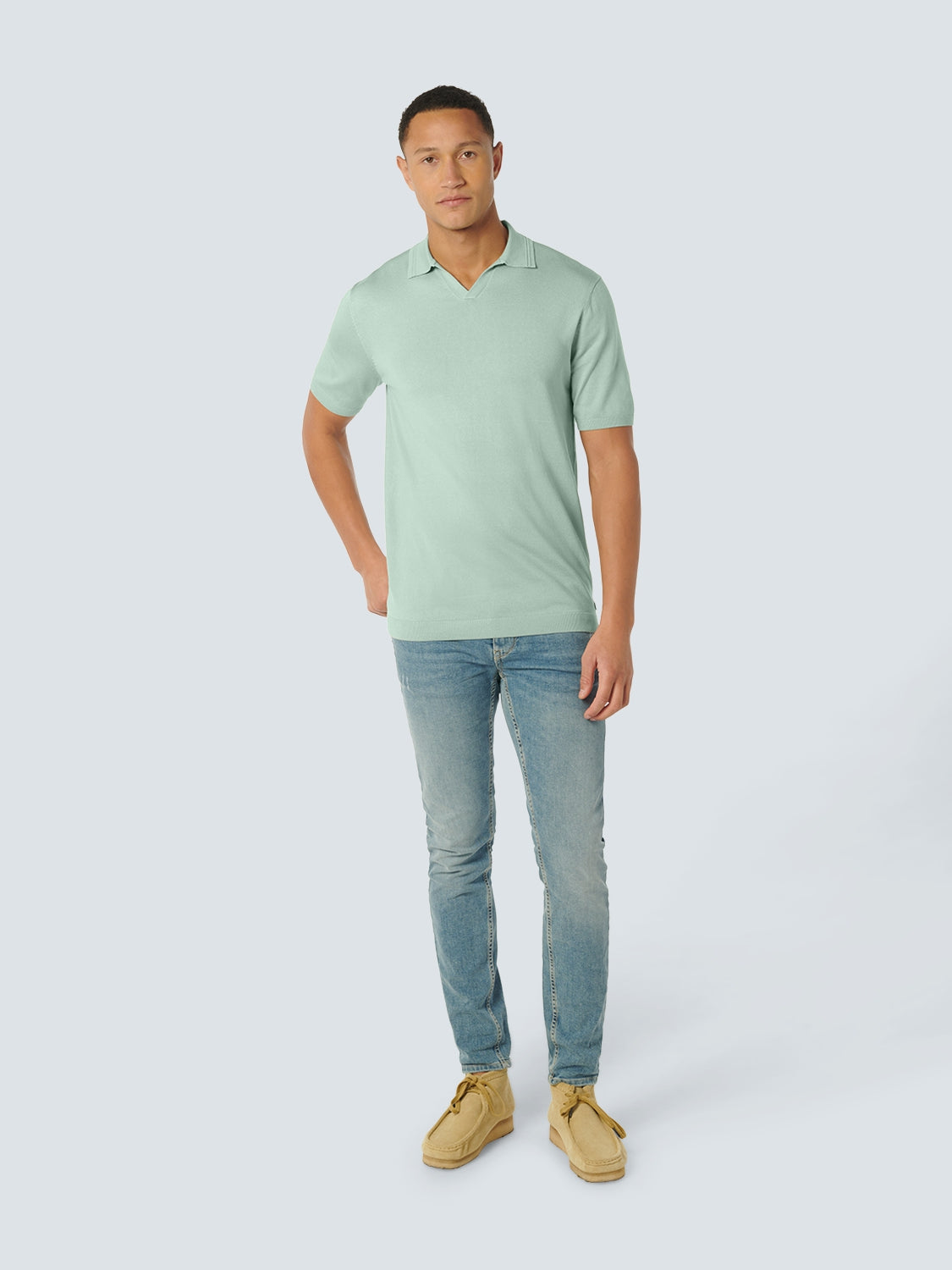 Pullover Short Sleeve Polo Solid | Mint
