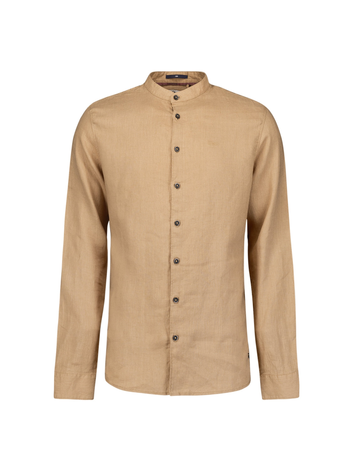 Shirt Granddad Linen Solid | Desert