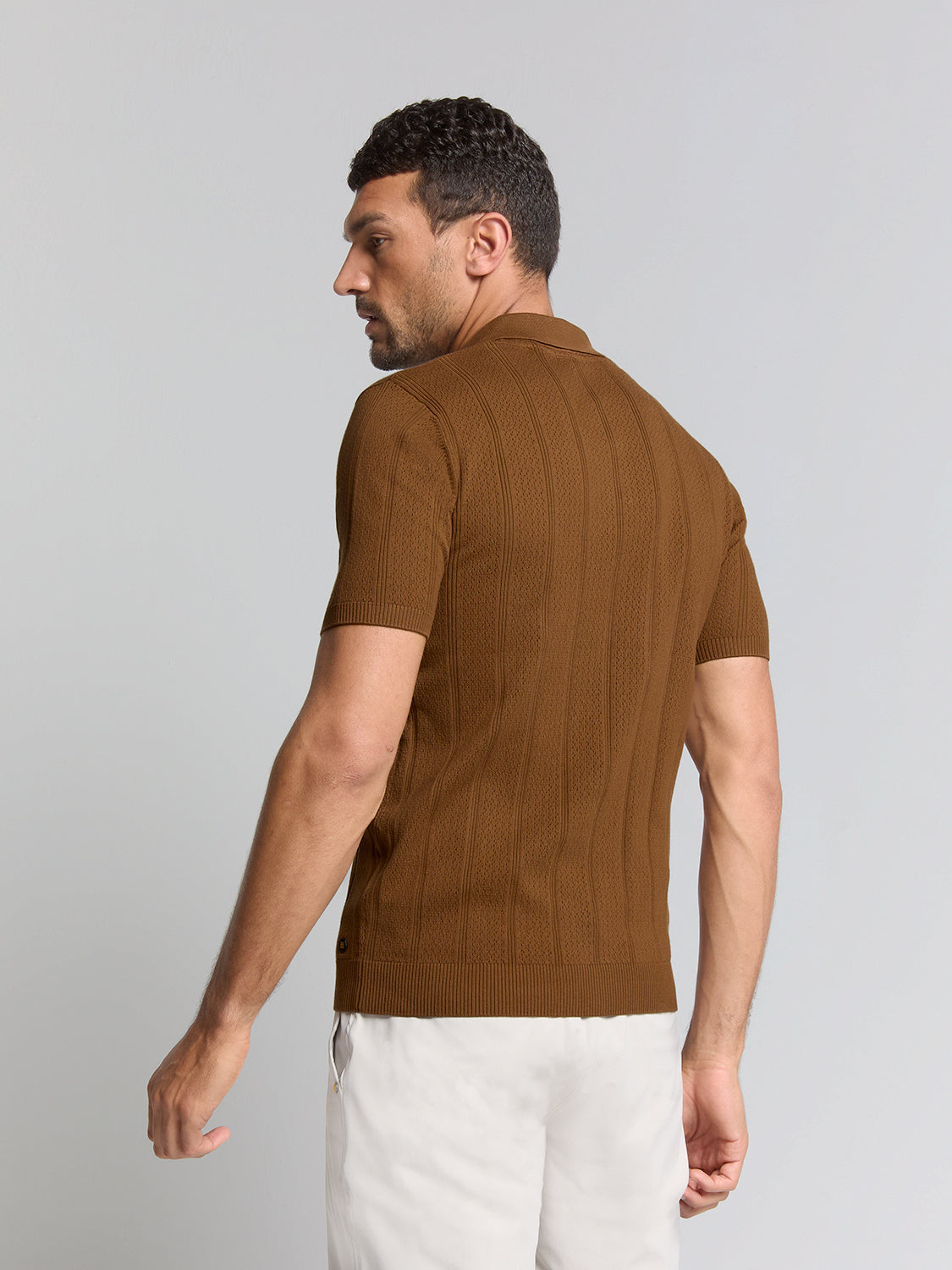 Short sleeve polo | Camel