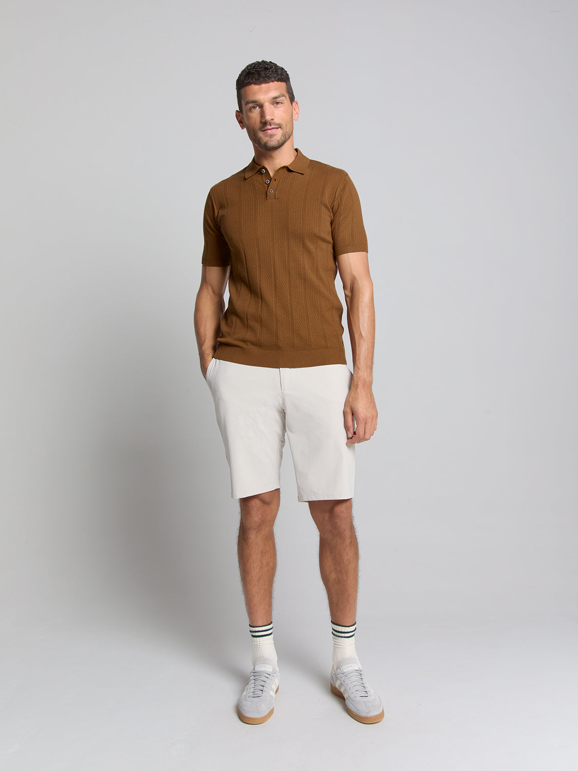 Short sleeve polo | Camel