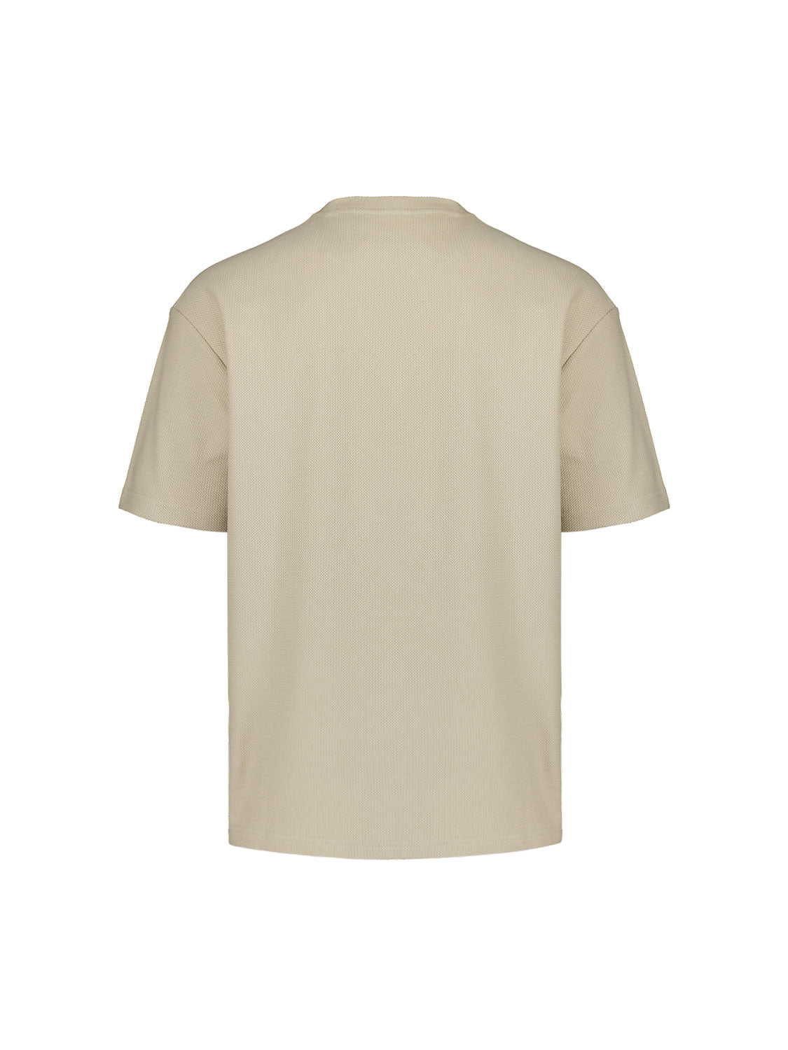 Jacquard crewneck T-shirt | Sand