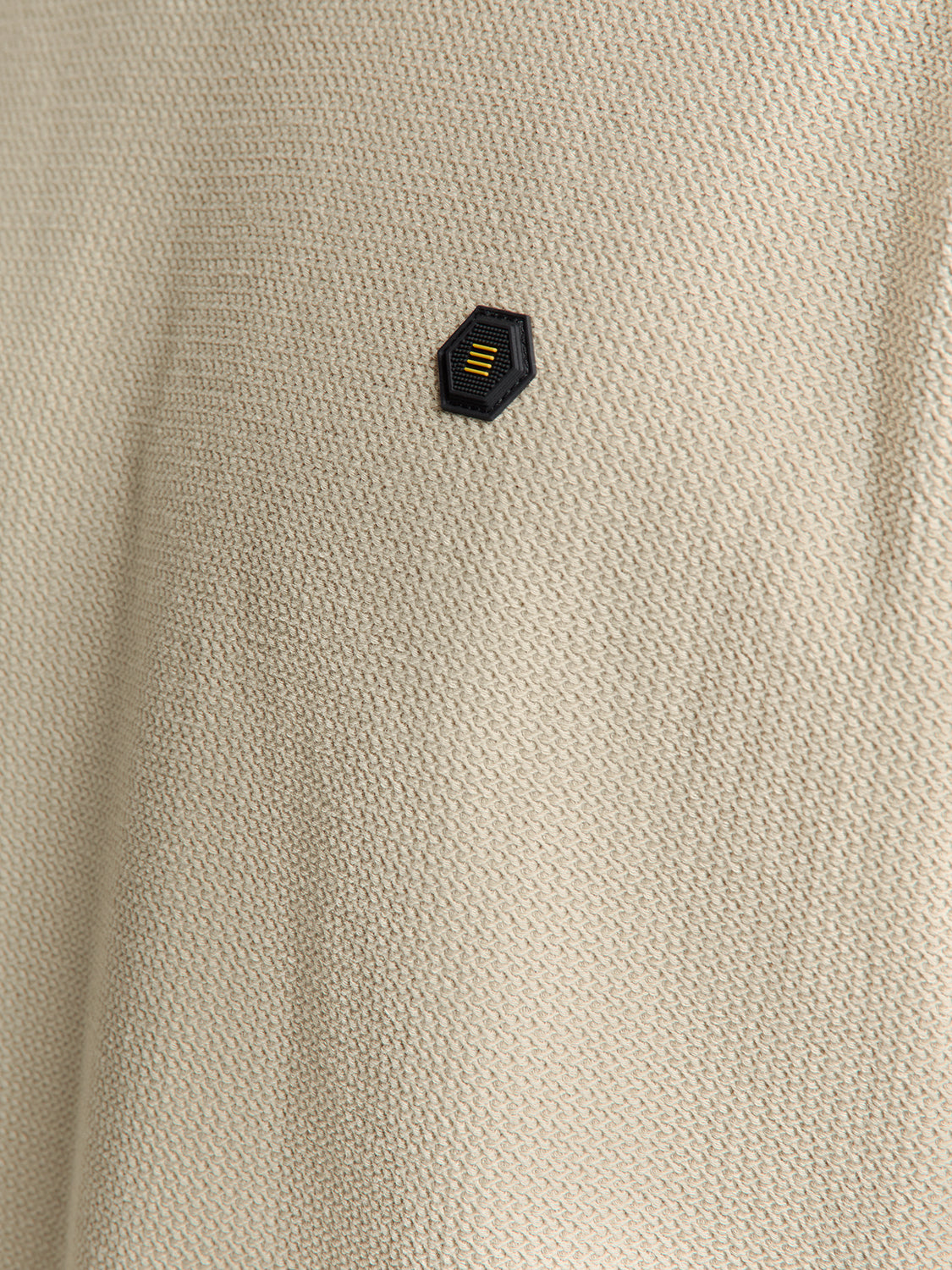 Jacquard crewneck T-shirt | Sand