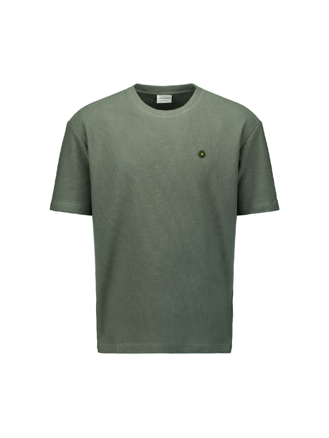 Jacquard crewneck T-shirt | Dark Steel