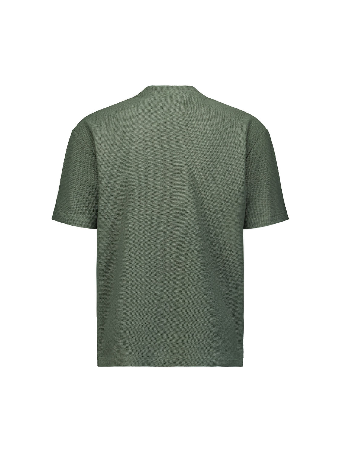 Jacquard crewneck T-shirt | Dark Steel