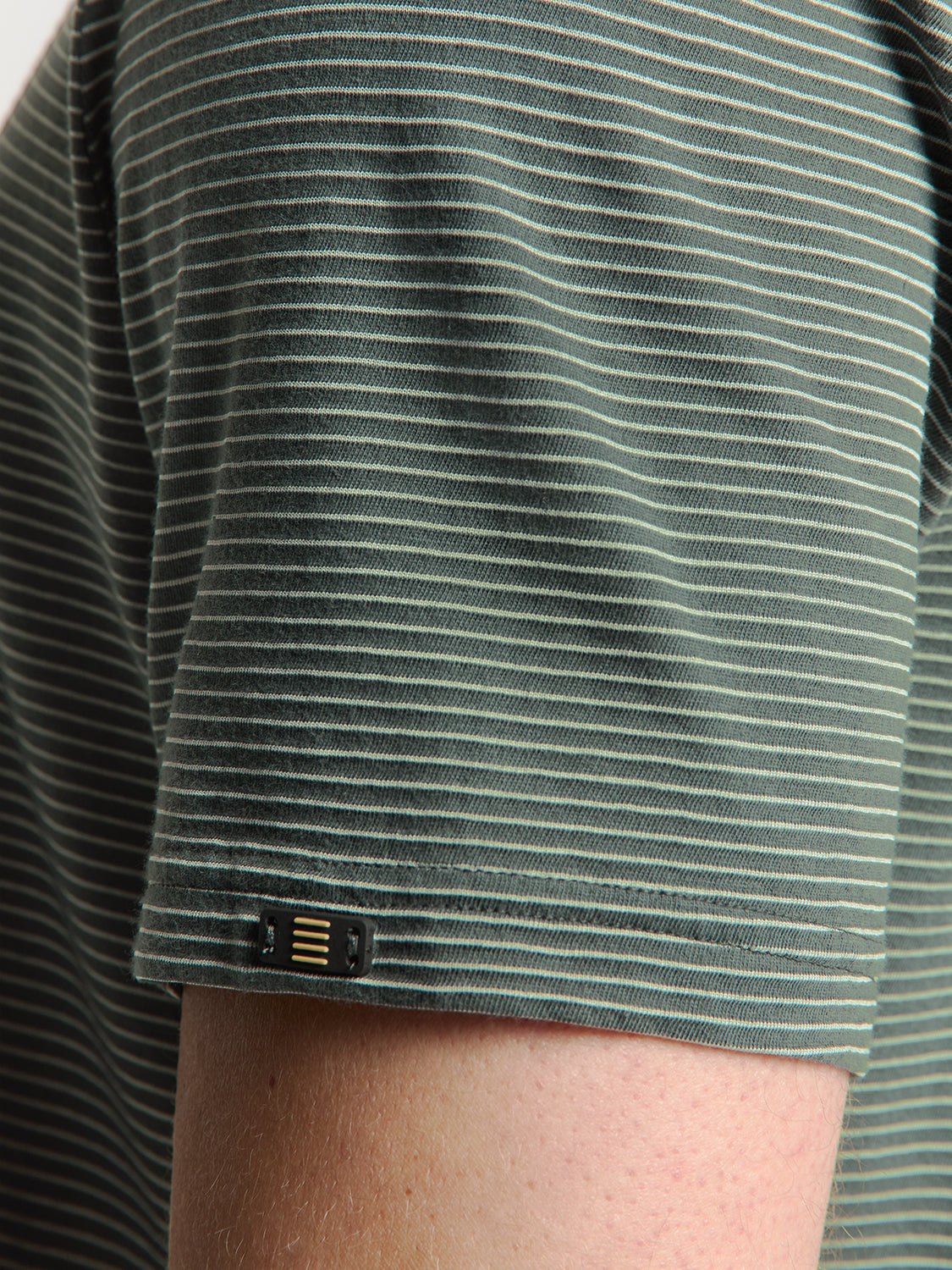 Striped crewneck T-shirt | Dark Steel