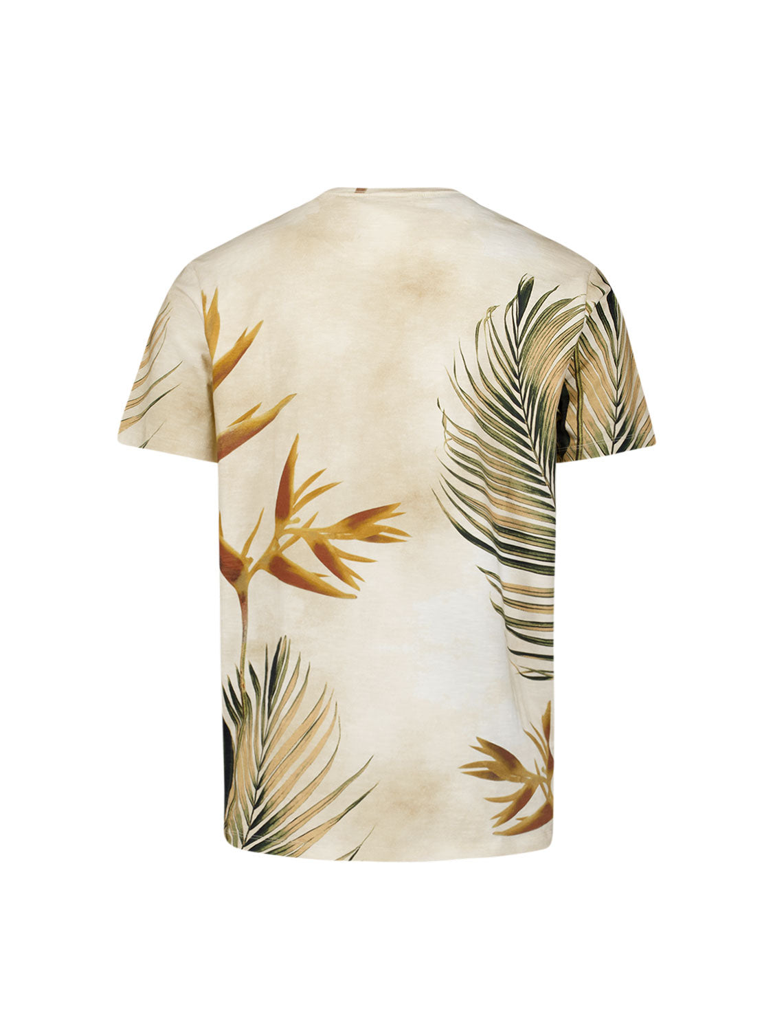 Printed crewneck T-shirt | Sand