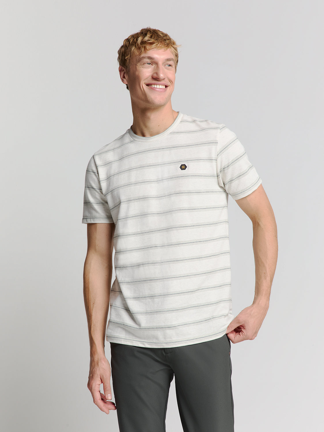 Jacquard crewneck T-shirt | Offwhite
