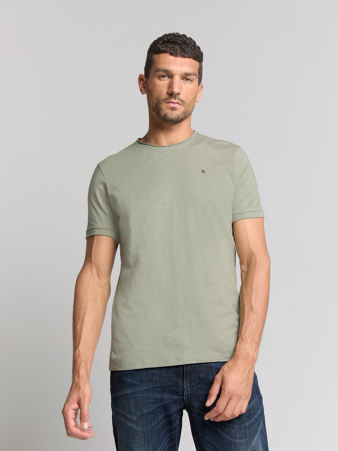Crewneck t-shirt | Smoke