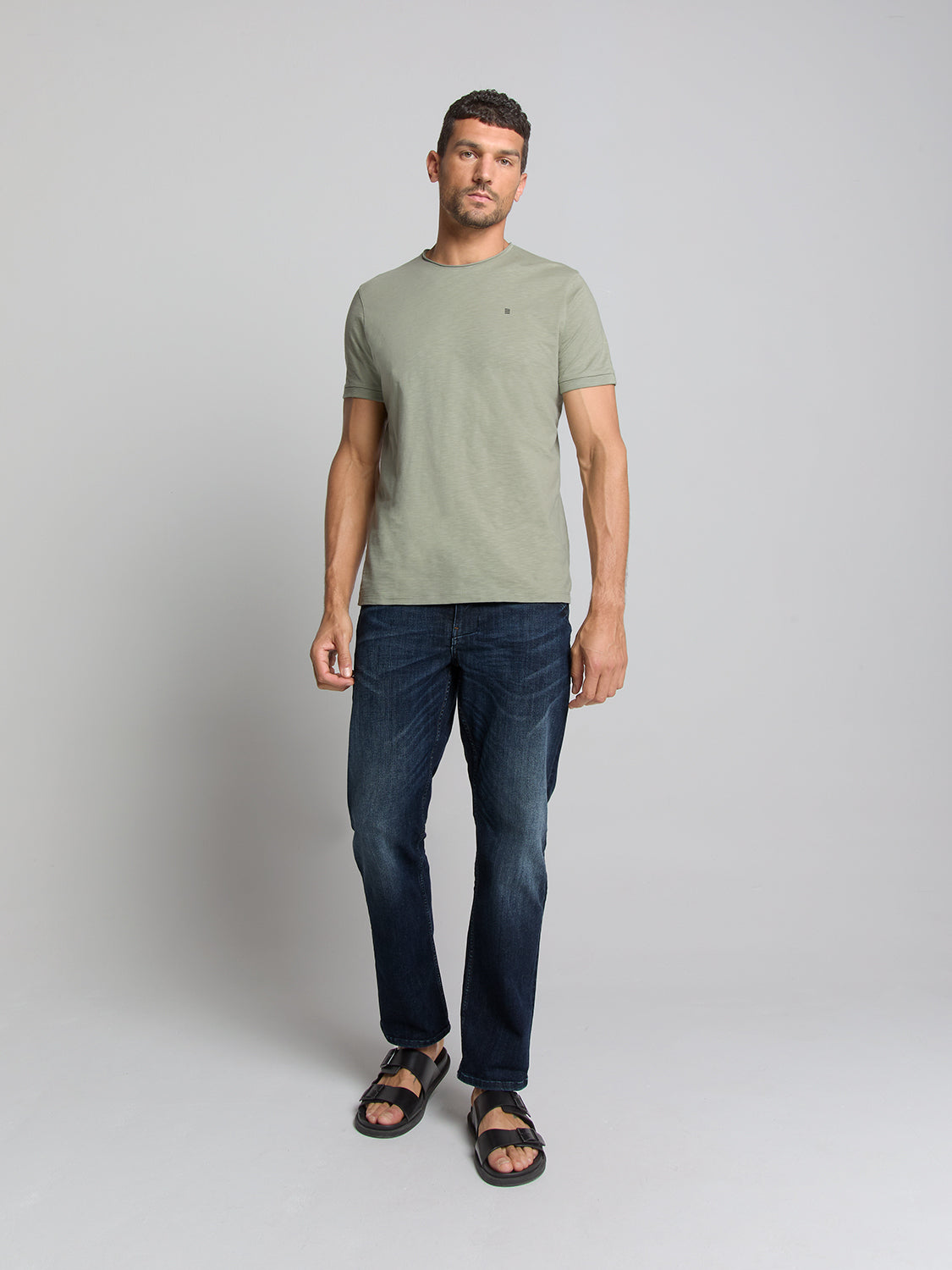 Crewneck t-shirt | Smoke