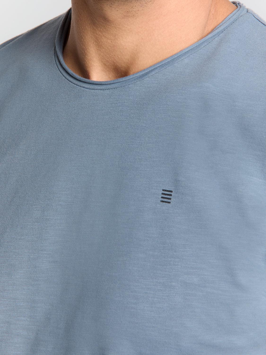 Crewneck t-shirt | Washed Blue