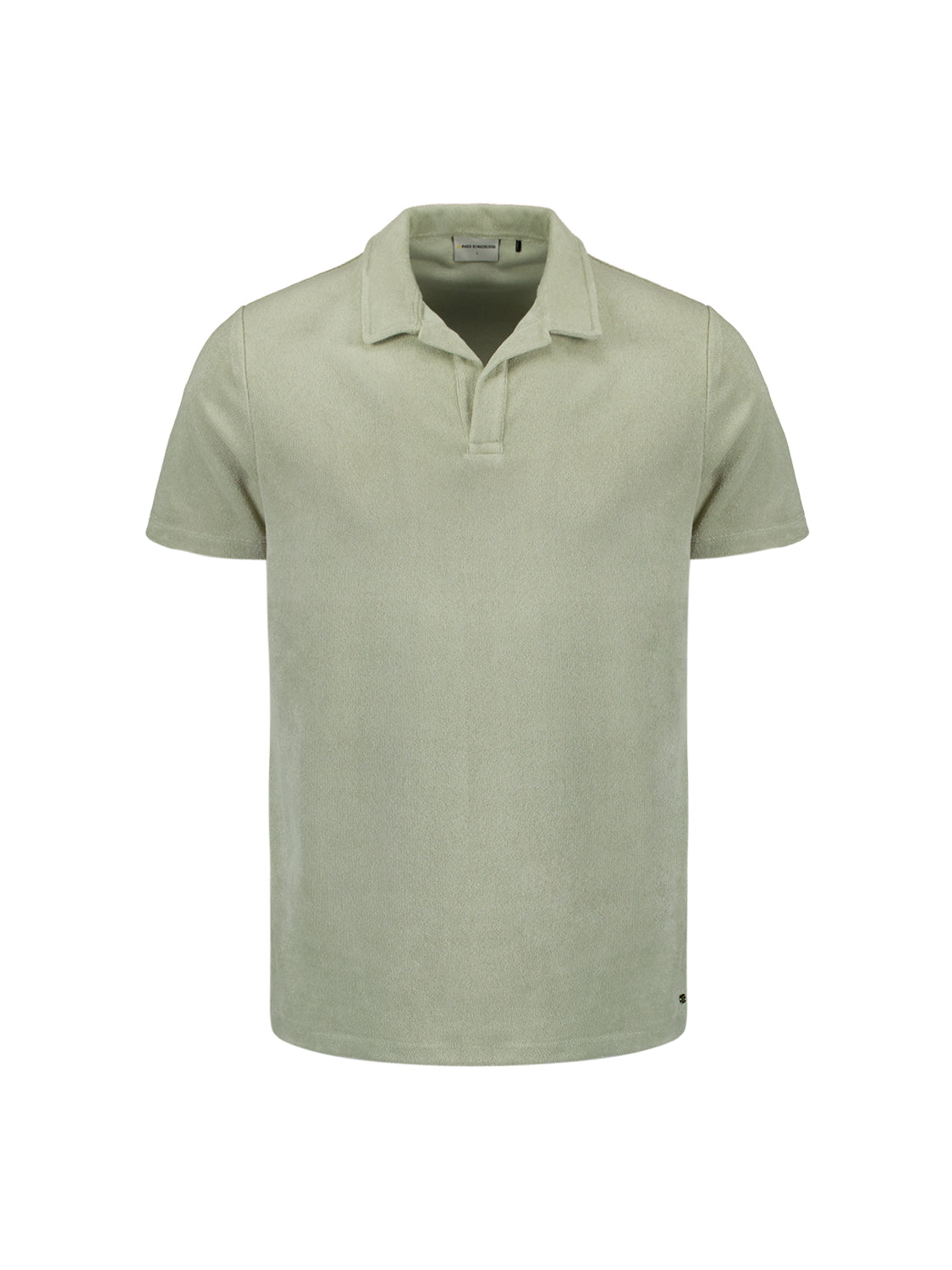 Terry knit poloshirt | Smoke