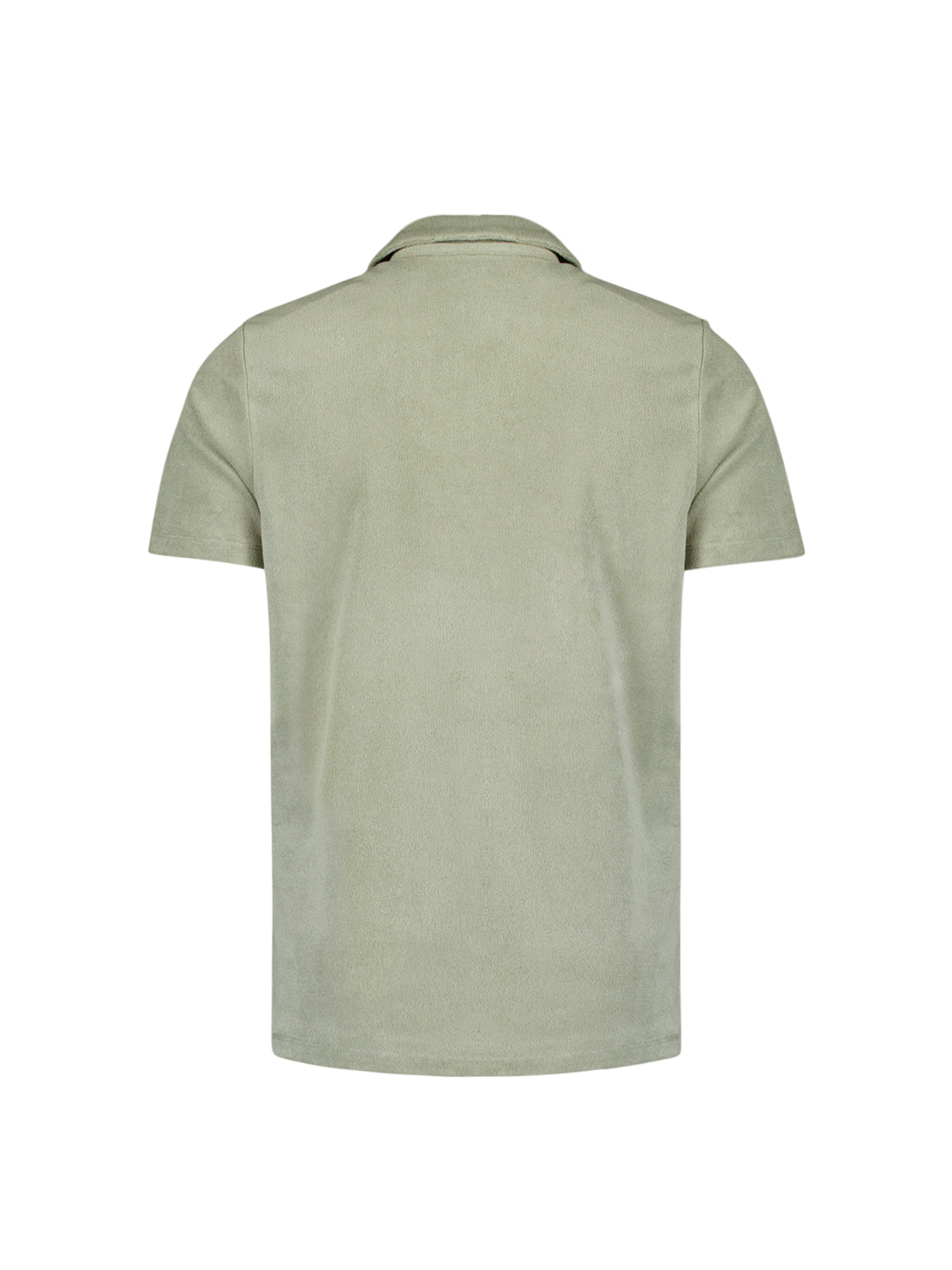 Terry knit poloshirt | Smoke