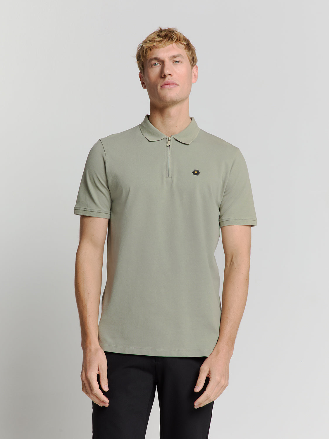 Pique poloshirt | Smoke