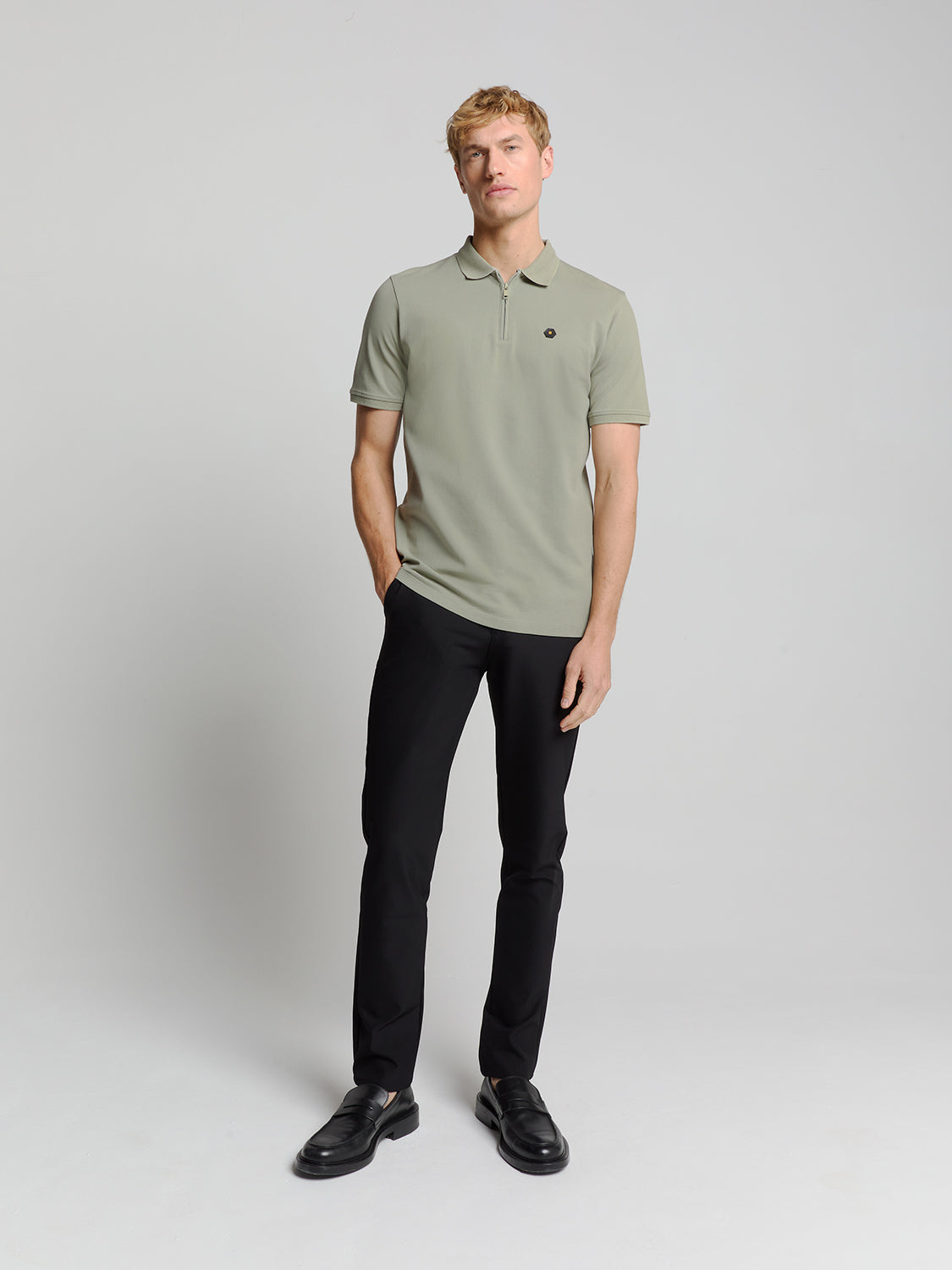 Pique poloshirt | Smoke