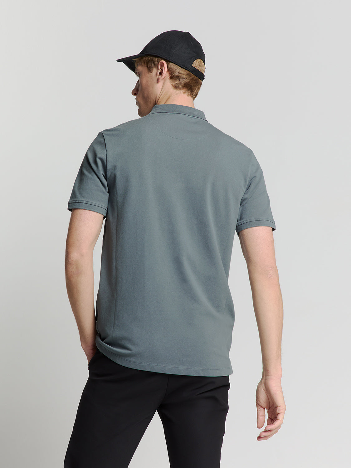 Pique poloshirt | Washed Blue